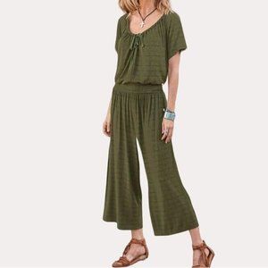 Sundance Catalog Felicity Jumpsuit Wide Leg Crop Romper Pants XS